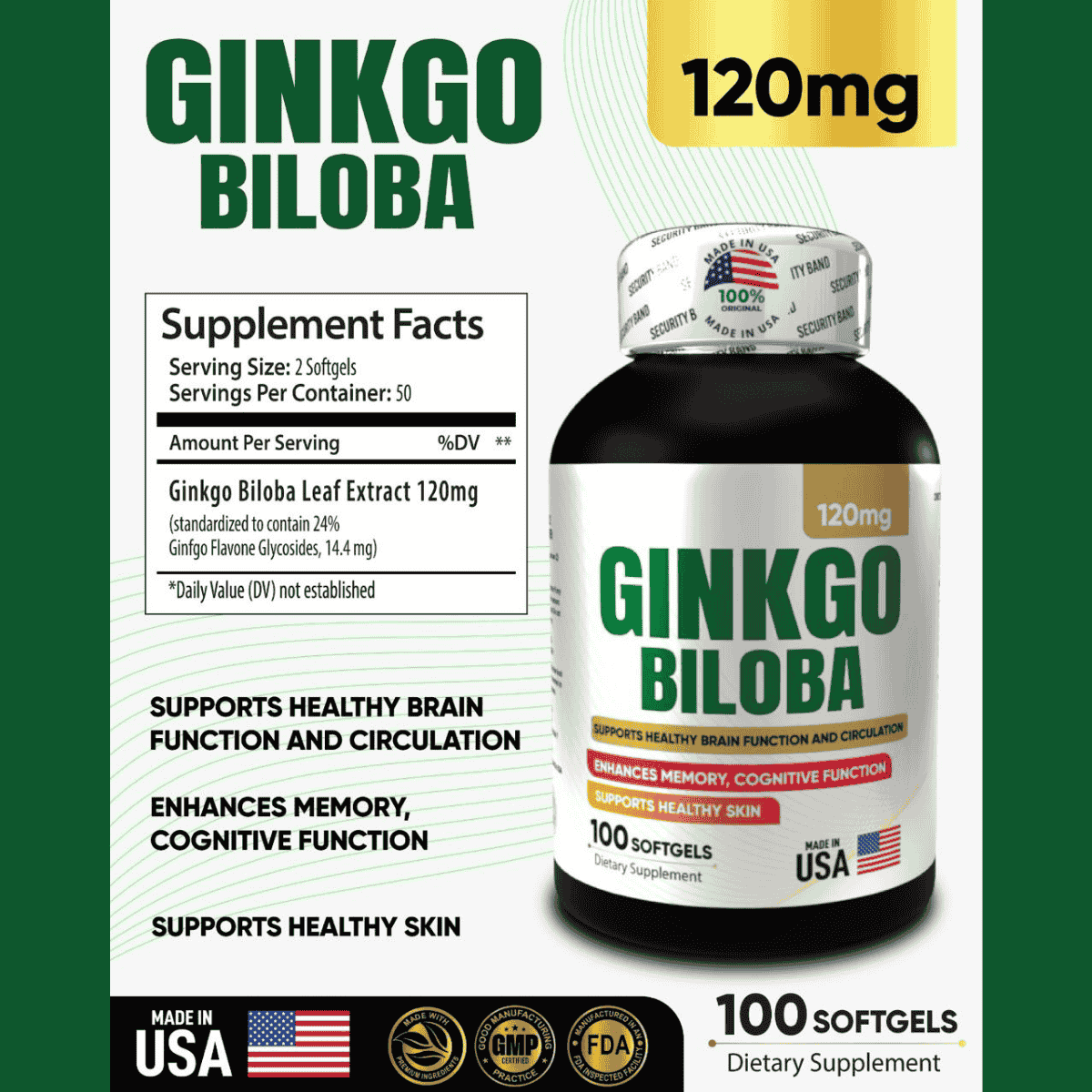 Dúo Saludable Omega 3 + Ginkgo Biloba